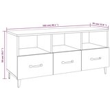 TV ormarić boja betona 102 x 35 x 50 cm od konstruiranog drva | shoptok.hr