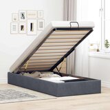 vidaXL Otomanski posteljni okvir brez vzmetnice siv 90x200 cm žamet | Shoptok.si