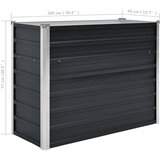  Povišena vrtna gredica antracit 100x40x77 cm pocinčani čelik | Eponuda.ba