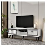 Hanah home Hanah Kućni TV komoda Lidya, 150x45,6x30 cm, Bijelo-srebrna | Eponuda.ba