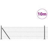  Ograda od lančanika s betonskom podlogom 10 x 0,4 m Siva Mreža | shoptok.hr
