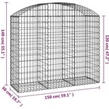  Gabionska košara s lukom 150x50x120/140 cm pocinčano željezo | shoptok.hr