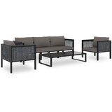  Modularna kutna sofa od poliratana s lijevim naslonom antracit | shoptok.hr