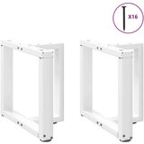  Noge za klubsko mizico v obliki črke T, 2 kosa, bele barve, 50x25x(42-43) cm, jeklo, (22123879) | Shoptok.si