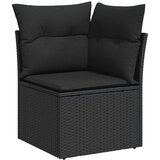  6-dijelni set vrtnih sofa s jastucima crni od poliratana bagrem | shoptok.hr