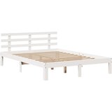  Krevet s policom za knjige bez madraca bijeli 160x200 cm masivni bor | shoptok.hr