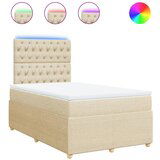 vidaXL Krevet s oprugama i madracem krem 120 x 200 cm od tkanine | shoptok.hr