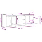 TV ormar 130 x 33 x 47 cm Hrast sonoma Konstruirano drvo | shoptok.hr