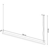  Obesna svetilka PINNE 200 črna, (21347697) | Shoptok.si