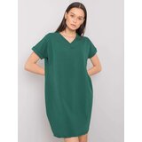 RUE PARIS Dress-RV-SK-6757.39P-dark green | shoptok.hr