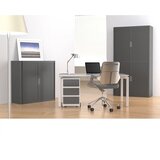 Paperflow Pomični predalnik easyBox®, 3 predali, bel / črn | Shoptok.si