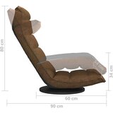 vidaXL Vrtljiv talni stol rjavo blago | Shoptok.si