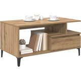 vidaXL Klubska miza artisan hrast 90 x 49 x 45 cm Konstruiran les | Shoptok.si