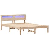 vidaXL Konstrukcija postelje Rjava 140 x 190 cm Masivno borovo les, (5000123482) | Shoptok.si