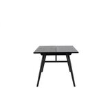 Venture Home Sleek rastezljivi pravokutni blagovaonski stol 195 × 95 cm, crni | shoptok.hr