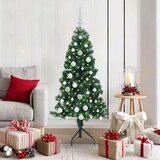 vidaXL Kotično umetno božično drevo Zelena 150 cm PVC in kovina | Shoptok.si
