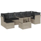 8-dijelni set vrtnih sofa od poliratana s jastucima svjetlosivi | shoptok.hr