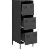vidaXL Visoka komoda crna 39x35x103,5 cm čelična | shoptok.hr