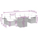  8-dijelni set vrtnih sofa od poliratana s jastucima sivi | shoptok.hr