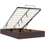  Podesivi krevet s madracem Tamno smeđa 120 x 190 cm Tkanina | shoptok.hr