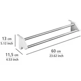3703100 - Sušač za veš TWIN 60x13 cm srebrna/bela