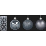 Molarem Home Set od 30 kuglica za božićno drvce – 6 cm, siva | shoptok.hr