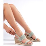 Shelvt Green women's wedge sandals Cijene