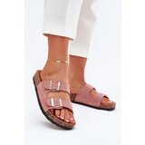 Boto Women's Slip-On Sandals On Cork Sole Light Pink Cortina Cene