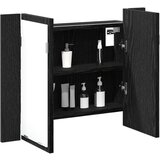  LED ogledalo za kupaonicu crni ormar od hrastovine 60x12x45 cm drvo | shoptok.hr