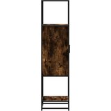  Visoka ploča dimljeni hrast 35,5x35x139cm izrađeno drvo i metal | shoptok.hr