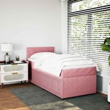 Box spring krevet s madracem ružičasti 90x200 cm baršunasti | shoptok.hr