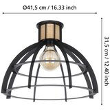 Eglo 43768 - plafonska lampa stillington 1xE27/40W/230V crna | Eponuda.com