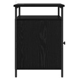 vidaXL Nočna omarica 2 pcs Črni hrast 40 x 42 x 60cm Konstruiran les | Shoptok.si