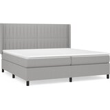  Krevet s oprugama i madracem svjetlosivi 200 x 200cm od tkanine | shoptok.hr