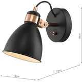  Där Lighting FRE0722 - Zidni spot FREDERICK 1xE14/40W/230V, u crnoj boji | Eponuda.com