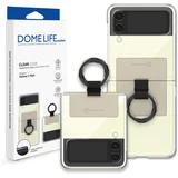 PROZIRNA MASKA SA PRSTENOM ZA SAMSUNG GALAXY Z FLIP 4 - BEIGE