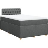 Maison Chic Box spring postelja - Vzmetna postelja z vzmetnico temno siva 120x200 cm blago SL24075, (21891578) | Shoptok.si