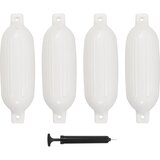  Bokobrani za brod 4 kom bijeli 58,5 x 16,5 cm PVC u
