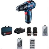 Bosch GSB 12V-30 akumulatorska bušilica-odvijač + 39 delni set pribora (2 x 2,0 Ah) | ePonuda.com