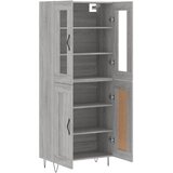  Visoka komoda siva sonome 69,5x34x180 cm od konstruiranog drva | shoptok.hr