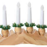  Božićni Svijećnjak s 10 LED Svijećama Smeđa 47 x 5 x 29 cm | shoptok.hr