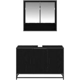  Set namještaja za kupaonicu 2 pcs Crni hrast Konstruirano drvo | shoptok.hr