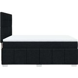 vidaXL Box spring postelja z vzmetnico črna 160x200 cm blago, (21309061) | Shoptok.si