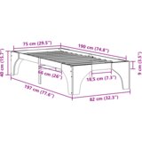 vidaXL Posteljni okvir s shranjevanjem Bela 75 x 190 cm Trdna borovina | Shoptok.si