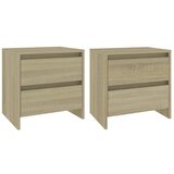 Furnova Nočna omarica 2 kosa sonoma hrast 45x34,5x44,5 cm iverna plošča, (22008229) | Shoptok.si