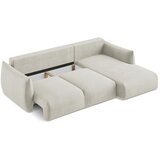 Makamii Bež sklopiva kutna garnitura (s desnim kutom/s ležaljkom) Leila – | shoptok.hr