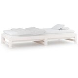  Dnevni ležaj na izvlačenje bijeli 2x(90x200)cm masivna borovina | shoptok.hr