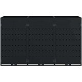  Skladištenje kanti za 3 kante Crna 204 x 77 5 x 121 5 cm | shoptok.hr