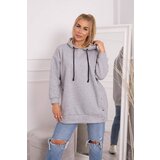 Kesi Insulated sweatshirt with press studs in grey color | Shoptok.si
