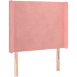  Uzglavlje ružičasto 93x16x118/128 cm baršunasto | shoptok.hr